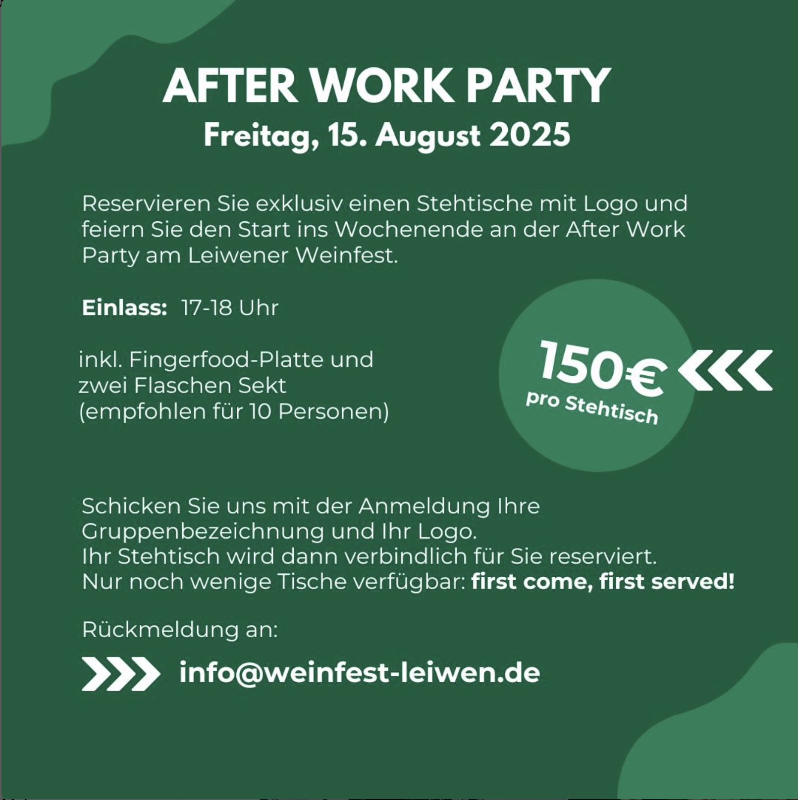 After-Work-Party zum Leiwener Weinfest 2025